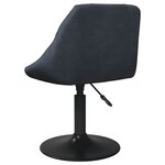 vidaXL Chaise de salle à manger Gris foncé Velours