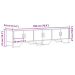 vidaXL Meuble TV chêne sonoma 180x34x41 cm bois d'ingénierie