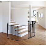 Barrière pare-feu de cheminée ou poêle à bois 6 pans - 360 cm - Noir