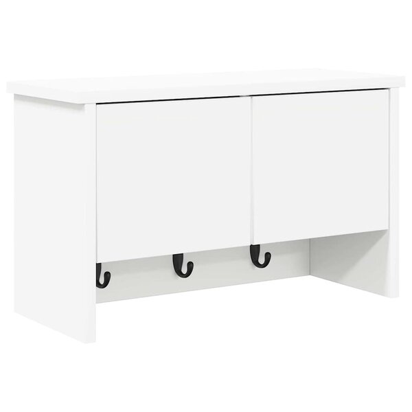 vidaXL Porte-manteau mural Blanc 50 x 20 x 30 cm Bois d'ingénierie
