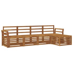 vidaXL Ensemble de canapés d'extérieur 5 pc Naturel