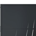 vidaXL Portail de jardin anthracite 105x155cm acier conception d'herbe