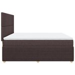 vidaXL Sommier à lattes de lit avec matelas Marron foncé 180x200 cm