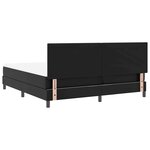 vidaXL Cadre de Lit avec Matelas Noir 180 x 200 cm Faux cuir