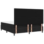 vidaXL Lit à ressorts avec matelas Noir 180 x 200 cm tissu