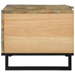 vidaXL Table basse Marron et Noir 80 x 50 x 40 cm