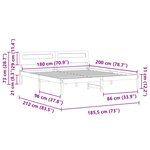 vidaXL Cadre de lit Blanc 180 x 200 cm Bois massif en pin