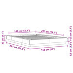 vidaXL Cadre de lit sans matelas noir 140x200 cm
