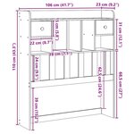 vidaXL Tête de lit avec rangement cire marron 100cm bois massif de pin