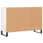 vidaXL Buffet blanc brillant 103 5x35x70 cm bois d'ingénierie