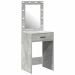 vidaXL Coiffeuse Gris béton 50 x 41 x 135 cm Bois d'ingénierie