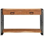 vidaXL Table console Marron 120 x 33 x 75 cm Bois d'acacia massif