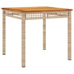 vidaXL Ensemble à manger de jardin et coussins 3 Pièces Beige poly rotin