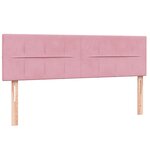 vidaXL Sommier à lattes de lit avec matelas rose 160x210 cm velours