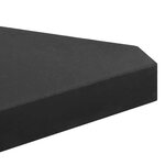 vidaXL Plaques de poids de parasol 4 Pièces triangulaire granit noir 14kg