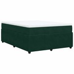 vidaXL Sommier à lattes de lit et matelas Vert foncé 140x200cm Velours