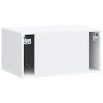 vidaXL Meuble TV mural 59 5 x 41 x 30 cm Blanc Bois d'ingénierie