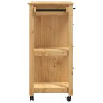 vidaXL Chariot de cuisine MONZA 84x40x90 cm bois massif de pin