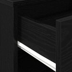 vidaXL Armoire de rangement avec roue Chêne noir 46 x 36 x 59 cm