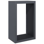 vidaXL Portant de bois de chauffage anthracite 60x40x100 cm acier