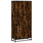 vidaXL Bibliothèque chêne fumé 80 5x35x170 5 cm bois d'ingénierie