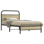 vidaXL Cadre de lit sans matelas 100x200 cm chêne sonoma