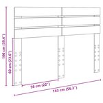 vidaXL Tête de lit Gris béton 140 cm Bois d'ingénierie