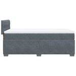 vidaXL Sommier à lattes de lit avec matelas Gris foncé 100x200 cm