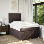 vidaXL Sommier à lattes de lit avec matelas Marron foncé 120x200 cm