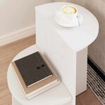 vidaXL Table basse Blanc 50 x 40 x 50 cm Bois massif en pin