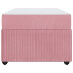 vidaXL Cadre de lit avec matelas Rose 90 x 190 cm tissu