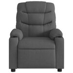 vidaXL Fauteuil inclinable Gris foncé Tissu