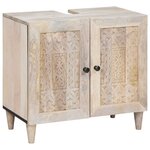 vidaXL Ensemble de mobilier de salle de bain avec étagère 2 Pièces Blanc