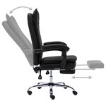 Chaise fauteuil siège de bureau informatique étude similicuir noir 02_0024040