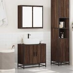 vidaXL Ensemble de meubles de salle de bain 2 Pièces Chêne marron