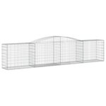 vidaXL Paniers à gabions arqués 4 Pièces 400x50x80/100 cm Fer galvanisé