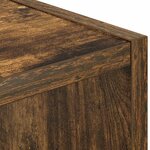 vidaXL Table de chevet avec tiroir 2 Pièces Chêne fumé 35 x 32 x 68 5 cm