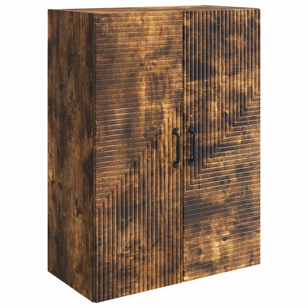 vidaXL Armoire Murale Chêne fumé 66 x 34 5 x 90 cm Bois d'ingénierie