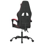 vidaXL Chaise de jeu Noir et rouge Similicuir