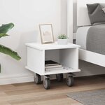 vidaXL Meuble TV Blanc 37 x 35 x 35 cm Bois d'ingénierie