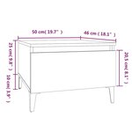 vidaXL Tables d'appoint 2Pièces Blanc brillant 50x46x35cm Bois ingénierie