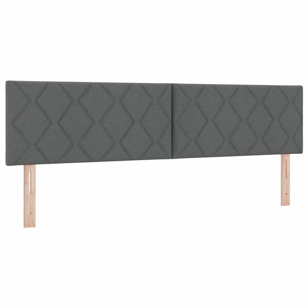 Tête de lit LED vidaXL Design Blocs en Diamant Gris Foncé 180 cm Tissu
