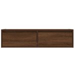 vidaXL Meuble TV avec lumières LED chêne marron 100X35 5x25 cm