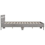 vidaXL Cadre de lit sans matelas sonoma gris 140x190 cm