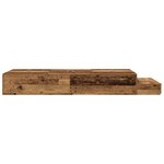 vidaXL Cadre de lit avec rangement Bois Ancien 75 cm Bois d'ingénierie