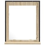 Miroir de Salle de Bain vidaXL avec Étagère Chêne Sonoma 50x12x60 cm Bois d'Ingénierie
