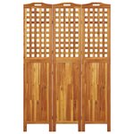 vidaXL Cloison de séparation 3 panneaux 121 5x2x180 cm Bois d'acacia