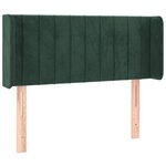 vidaXL Tête de lit à LED Vert foncé 103x16x78/88 cm Velours