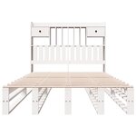 vidaXL Lit bibliothèque sans matelas blanc 135x190 cm bois pin massif