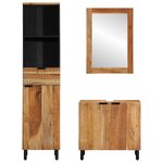 vidaXL Ensemble de meubles de salle de bain 3 pièces en bois d'acacia naturel